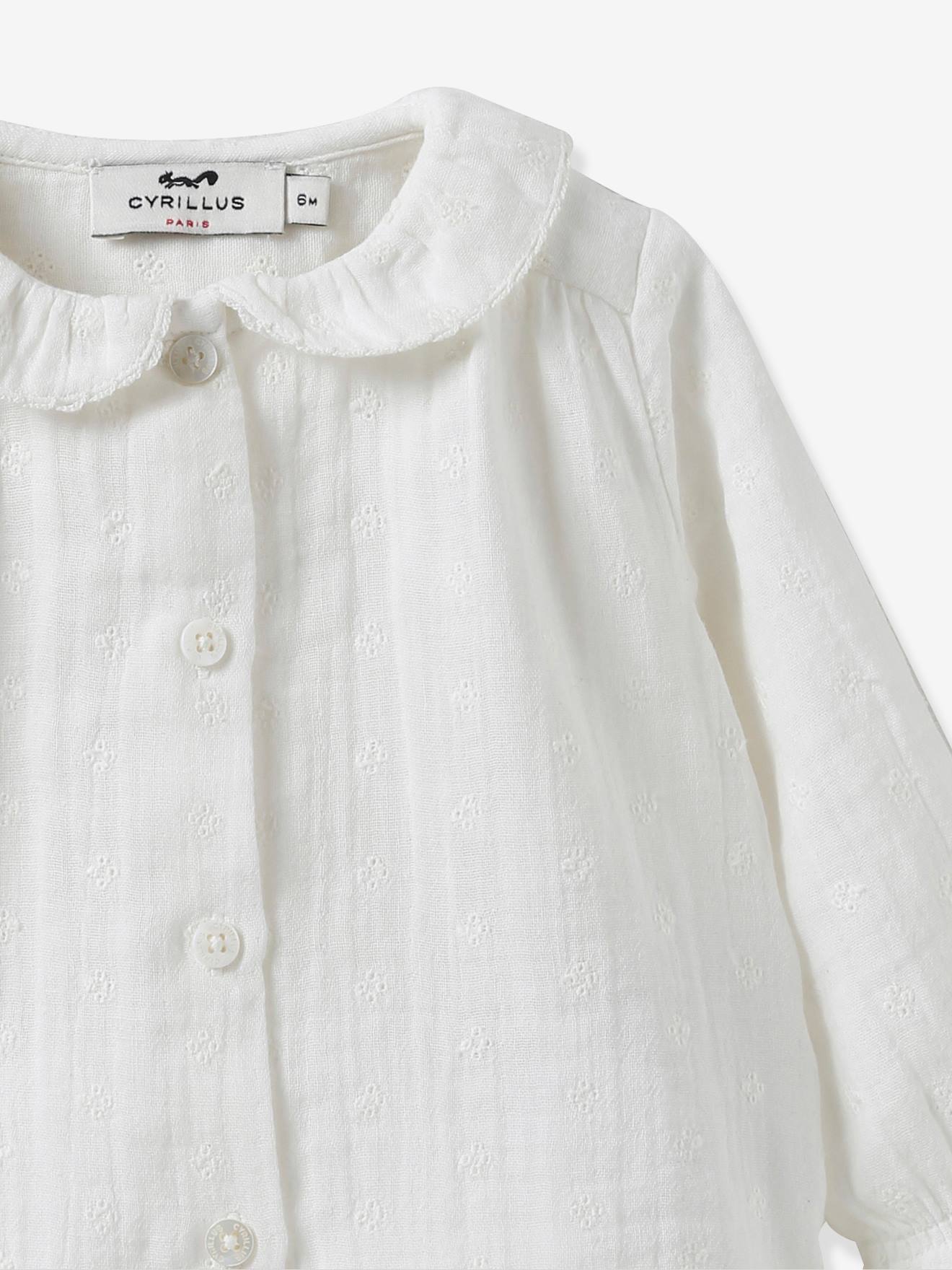Thumbnail - Bestickte Baby Bluse aus Musselin CYRILLUS