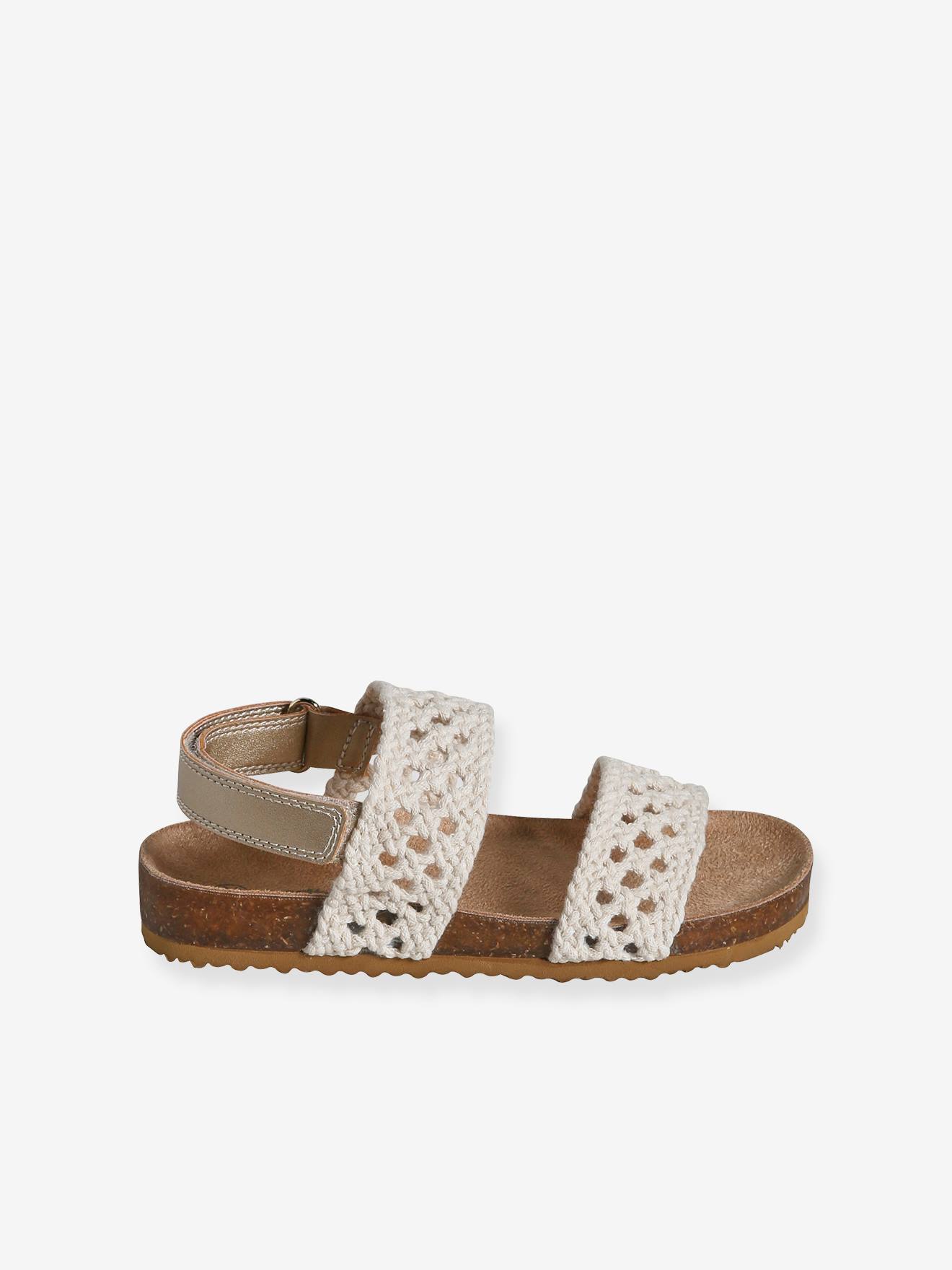 Thumbnail - Kinder Klett-Sandalen in Häkeloptik