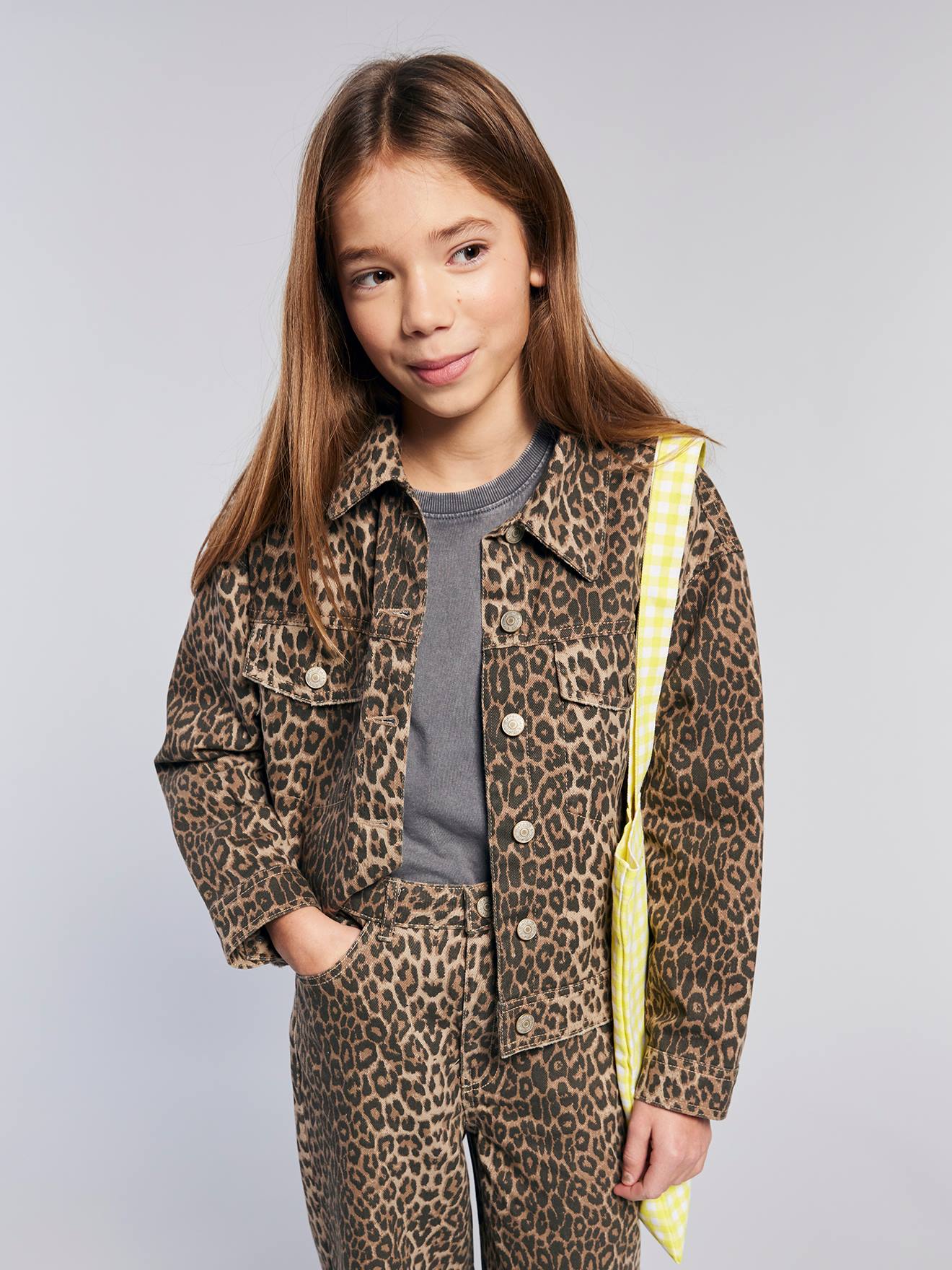 Mädchen Oversized-Jacke mit Leoprint JONEN