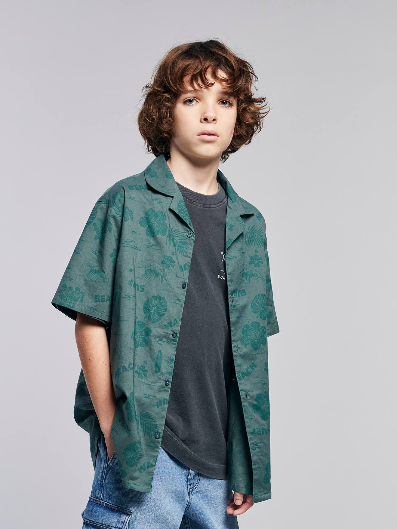 Jungen Hawaiihemd aus Popeline JONEN