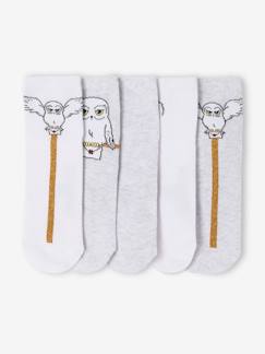Maedchenkleidung-5er-Pack Kinder Glitzer-Socken mit Hedwig HARRY POTTER