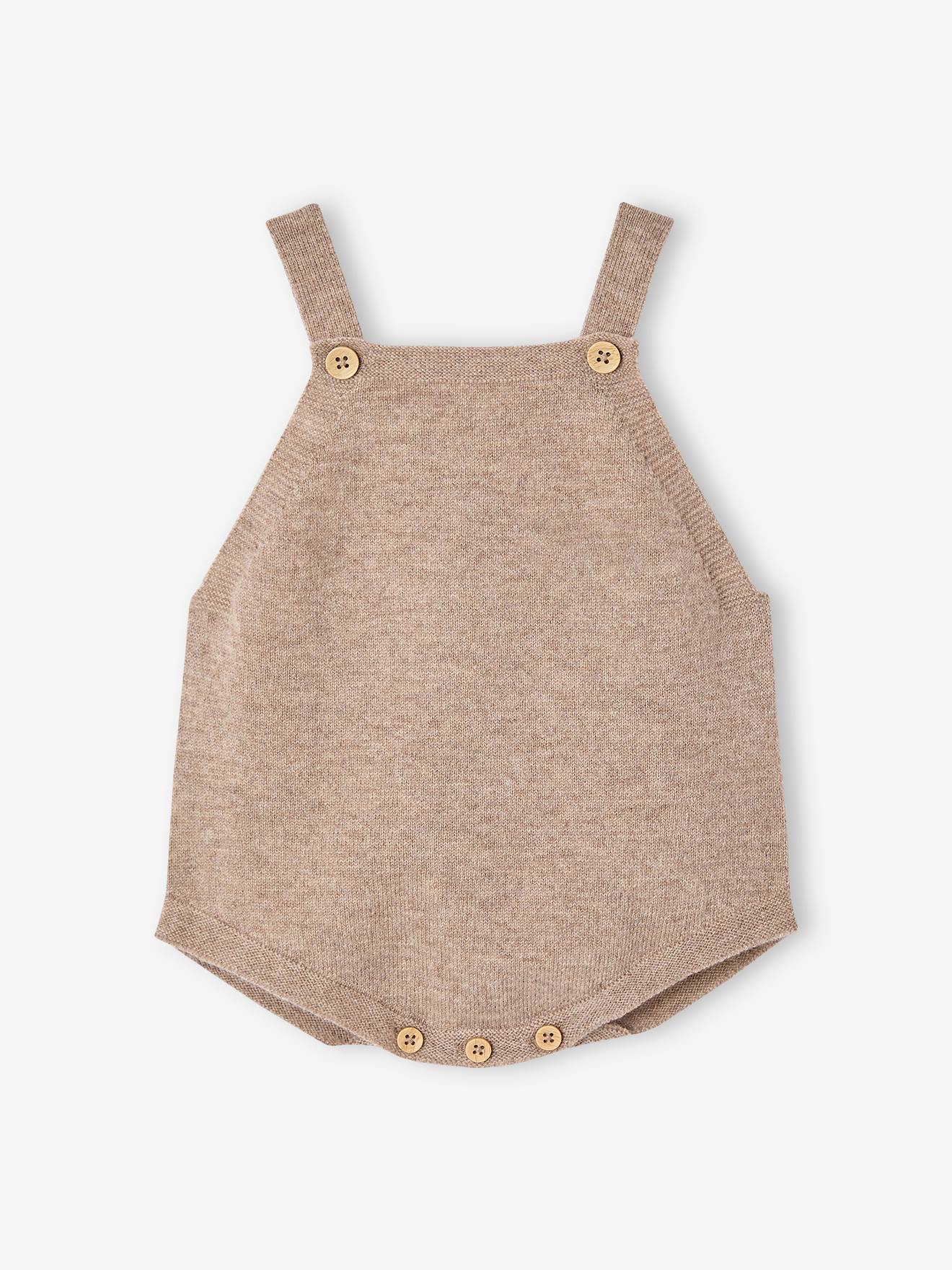 Thumbnail - Baby Strick-Einteiler aus Merino und Kaschmir ENVIE DE FRAISE