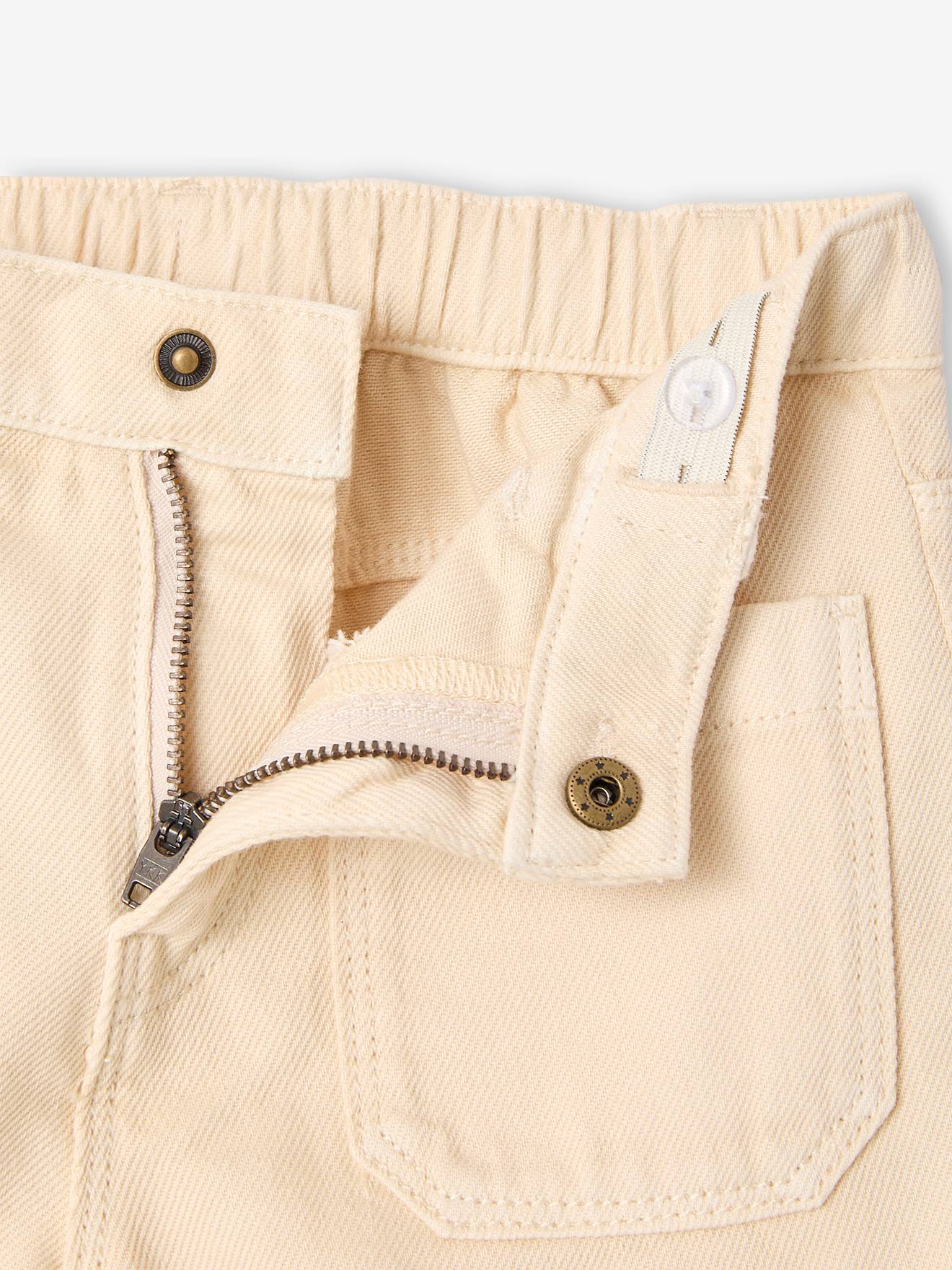 Thumbnail - Mädchen Shorts mit aufgesetzten Taschen vanille