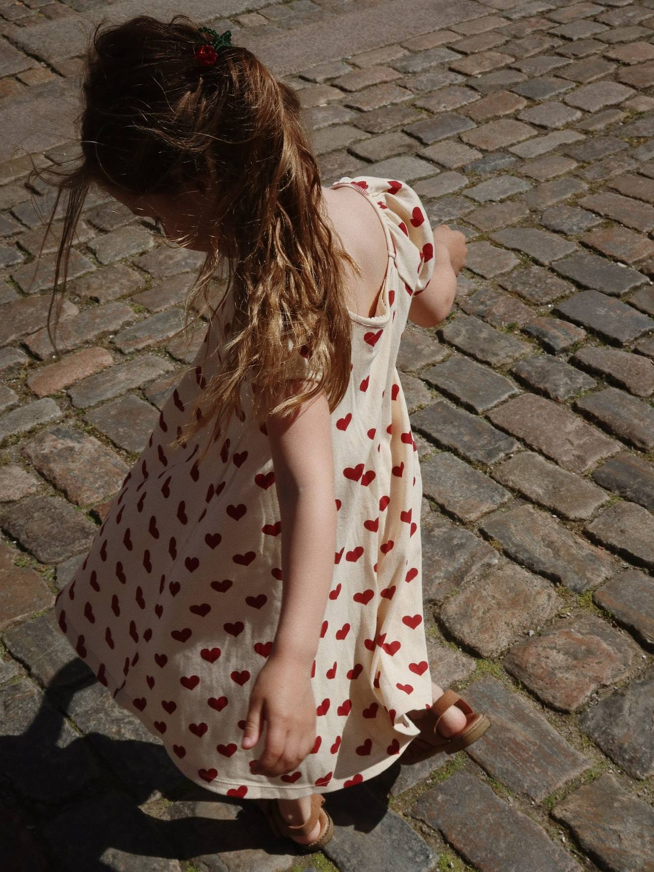 Thumbnail - Bedrucktes Mädchen Kleid AMOUR ROUGE Konges Sløjd