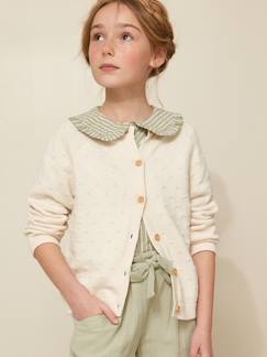 Mädchen Cardigan aus Musterstrick CYRILLUS  [numero-image]