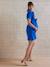 Kurzes Blusenkleid aus Musselin für Schwangerschaft & Stillzeit altrosa+elektrisch blau 8