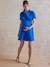 Kurzes Blusenkleid aus Musselin für Schwangerschaft & Stillzeit altrosa+elektrisch blau 6