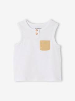 Babymode-Shirts & Rollkragenpullover-Baby Top mit Tasche in Kontrastoptik