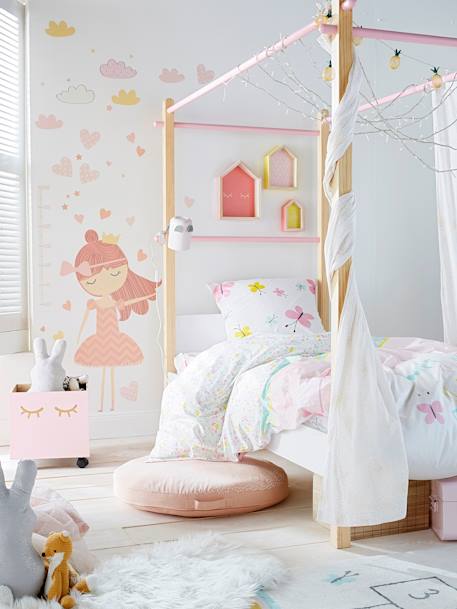 Vertbaudet Teppich in Schaffell-Optik für Kinderzimmer in weiß