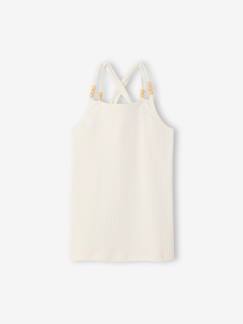 Maedchenkleidung-Shirts & Rollkragenpullover-Mädchen Top mit Perlen am Träger