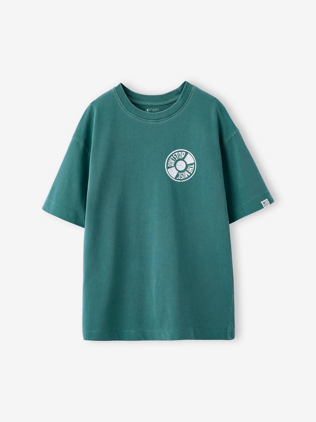 Thumbnail - Jungen Oversized-Shirt JONEN mit Prints und Recycling-Baumwolle