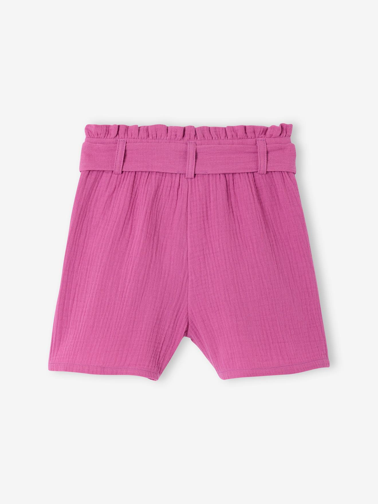 Thumbnail - Mädchen Musselin-Shorts mit Gürtel