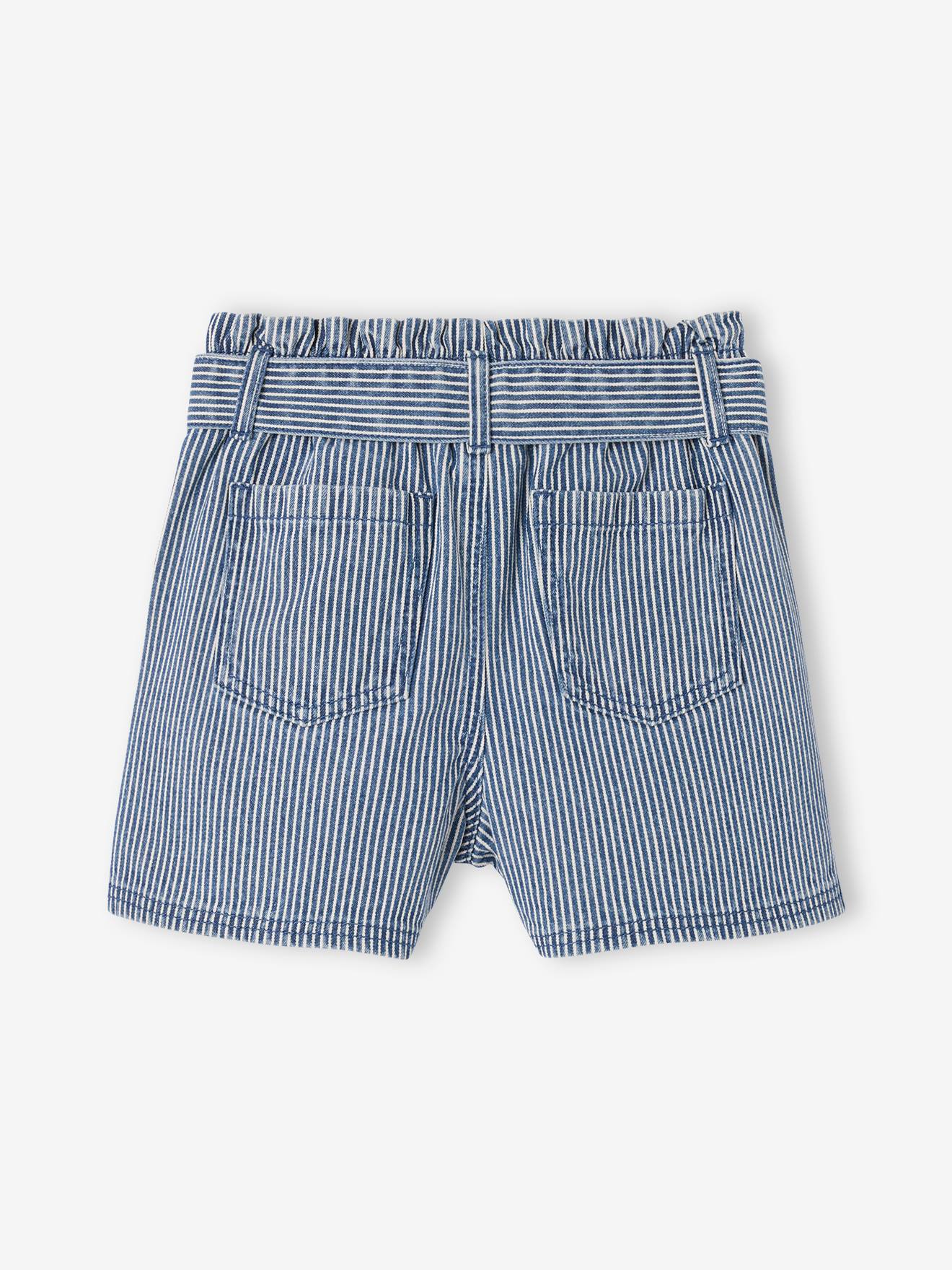 Thumbnail - Mädchen Paperbag-Shorts mit Streifen