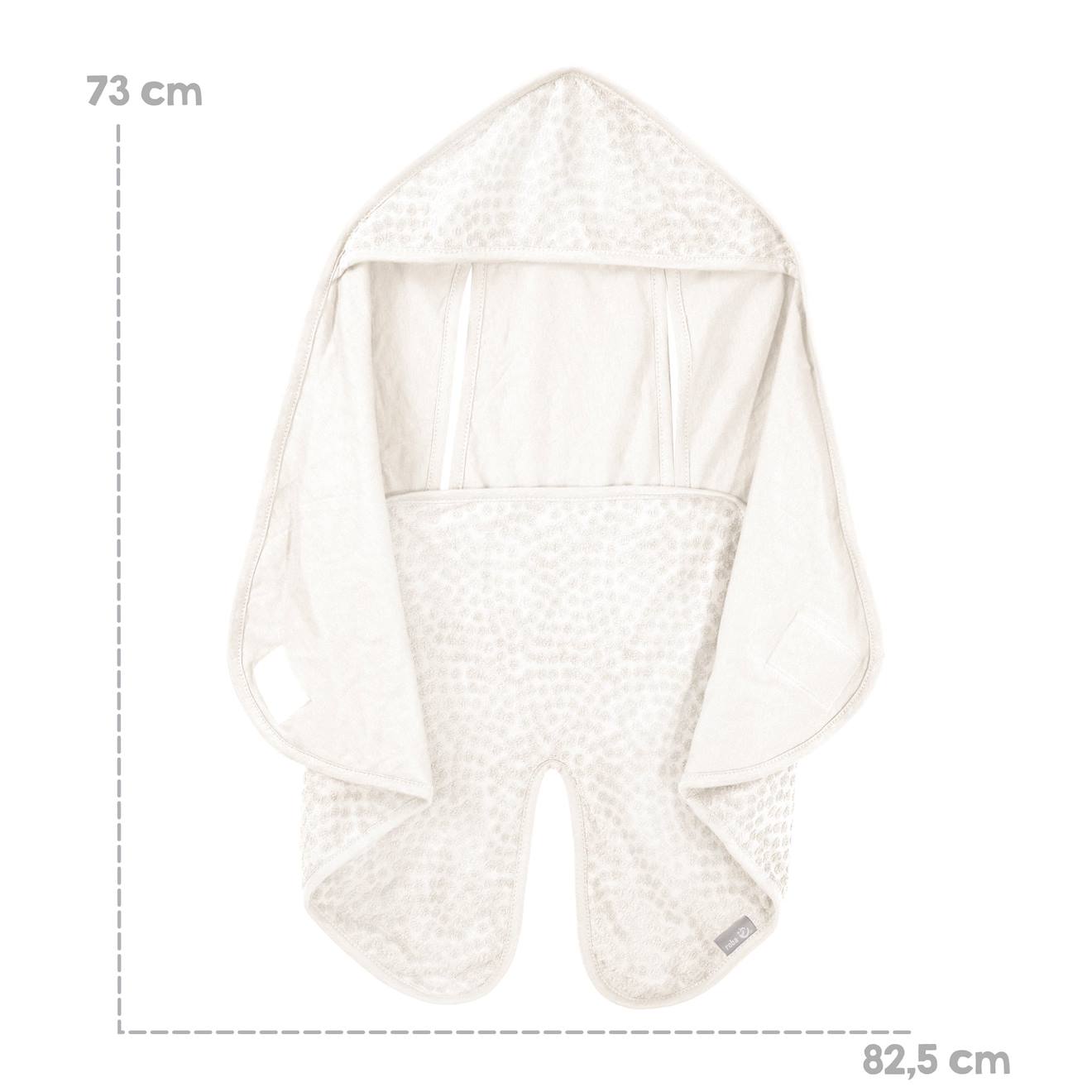 Thumbnail - Baby-Einschlagdecke 'Seashells' für Kinderwagen & Autositze oyster