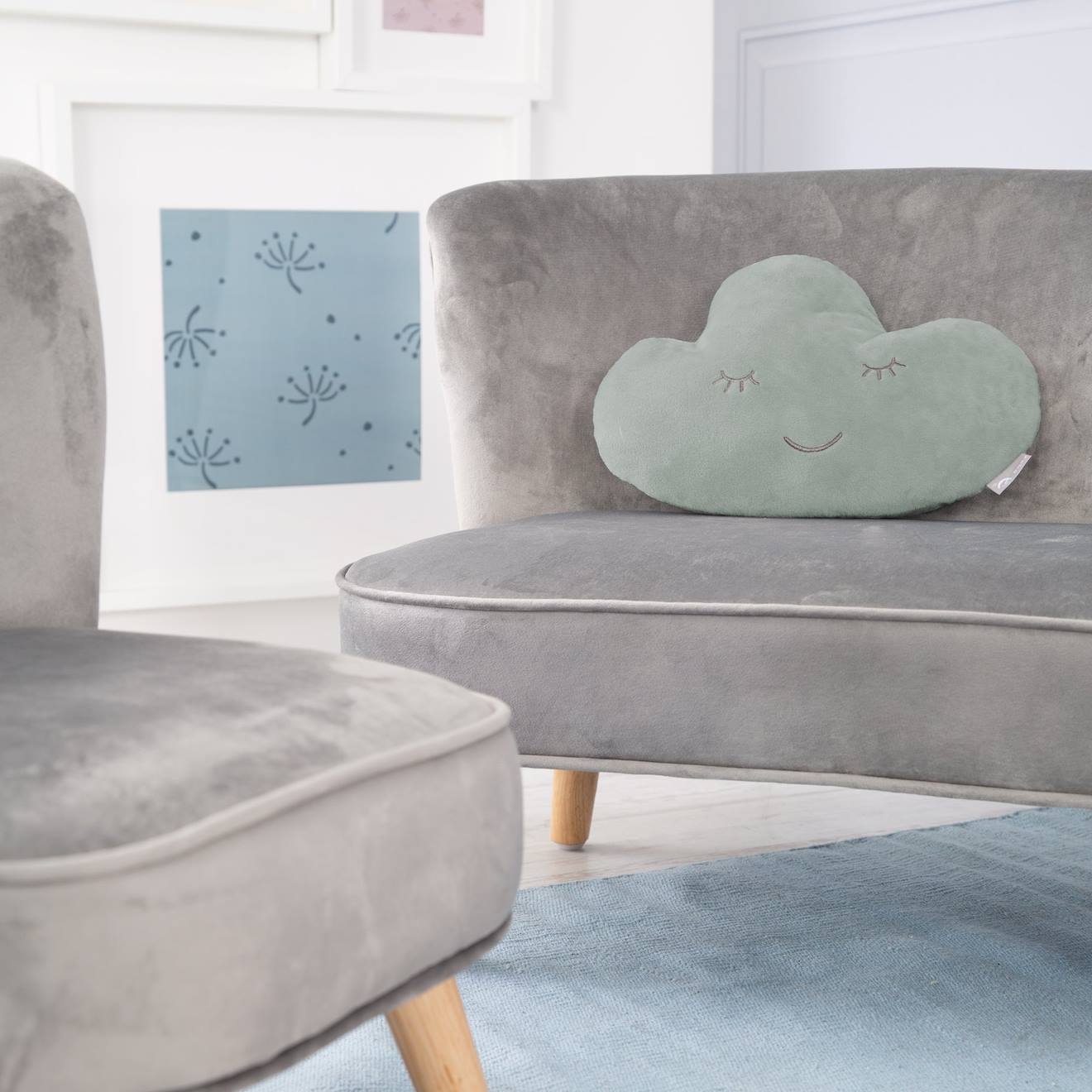 Thumbnail - Kuschelkissen 'roba Style' in Wolkenform fy green