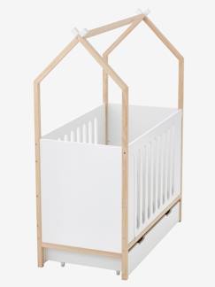 Kinderzimmer-Kindermöbel-Babybetten & Kinderbetten-Baby Kombi-Hausbett „Kokosnuss“ mit verstellbarem Bettboden