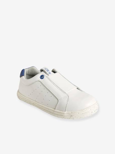 Leder-Sneakers für Jungen, Gummizug - dunkelblau+grau bedruckt+weiß - 11