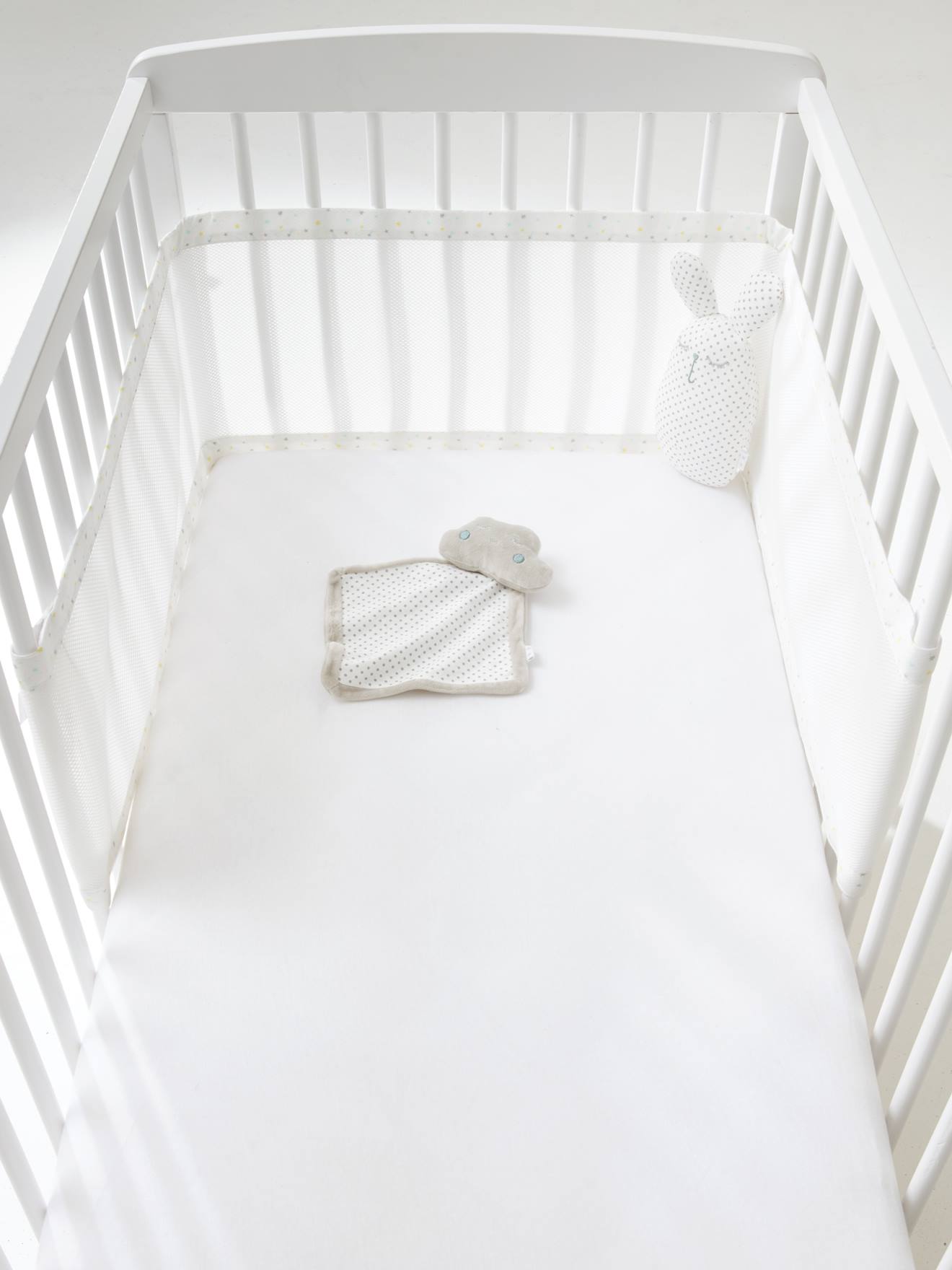Vertbaudet Baby Bettumrandung Sternenabend Weiß 180X30