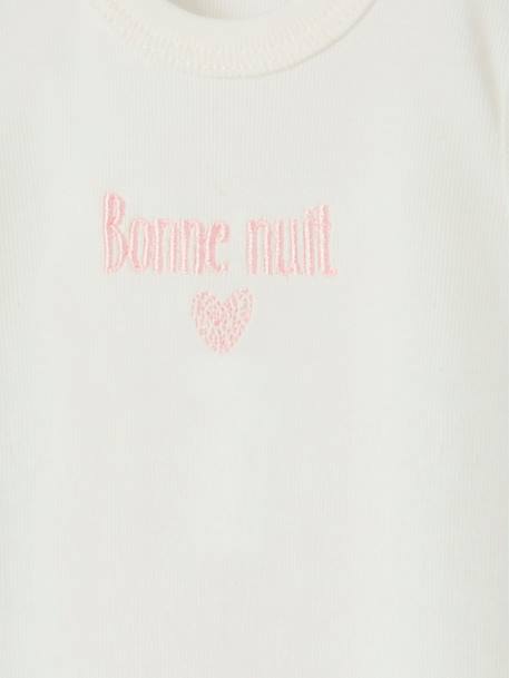 6-teiliges Erstlingsset, Namensstickerei - aprikose/weiß+tinte/weiß - 2