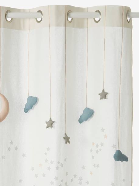 Kinderzimmer Vorhang ,,Sternennacht' - weiß - 1