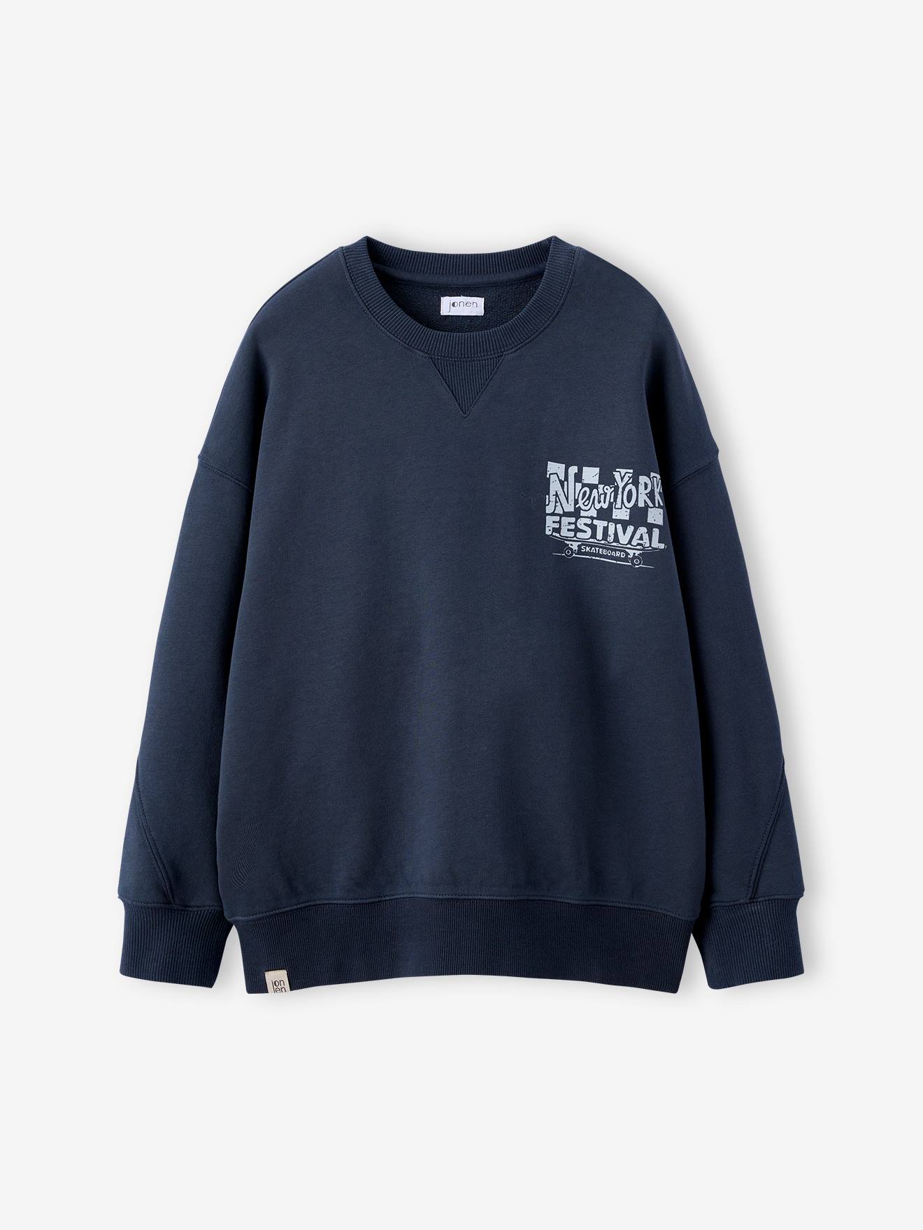 Weites Jungen Sweatshirt in Washed-Optik
