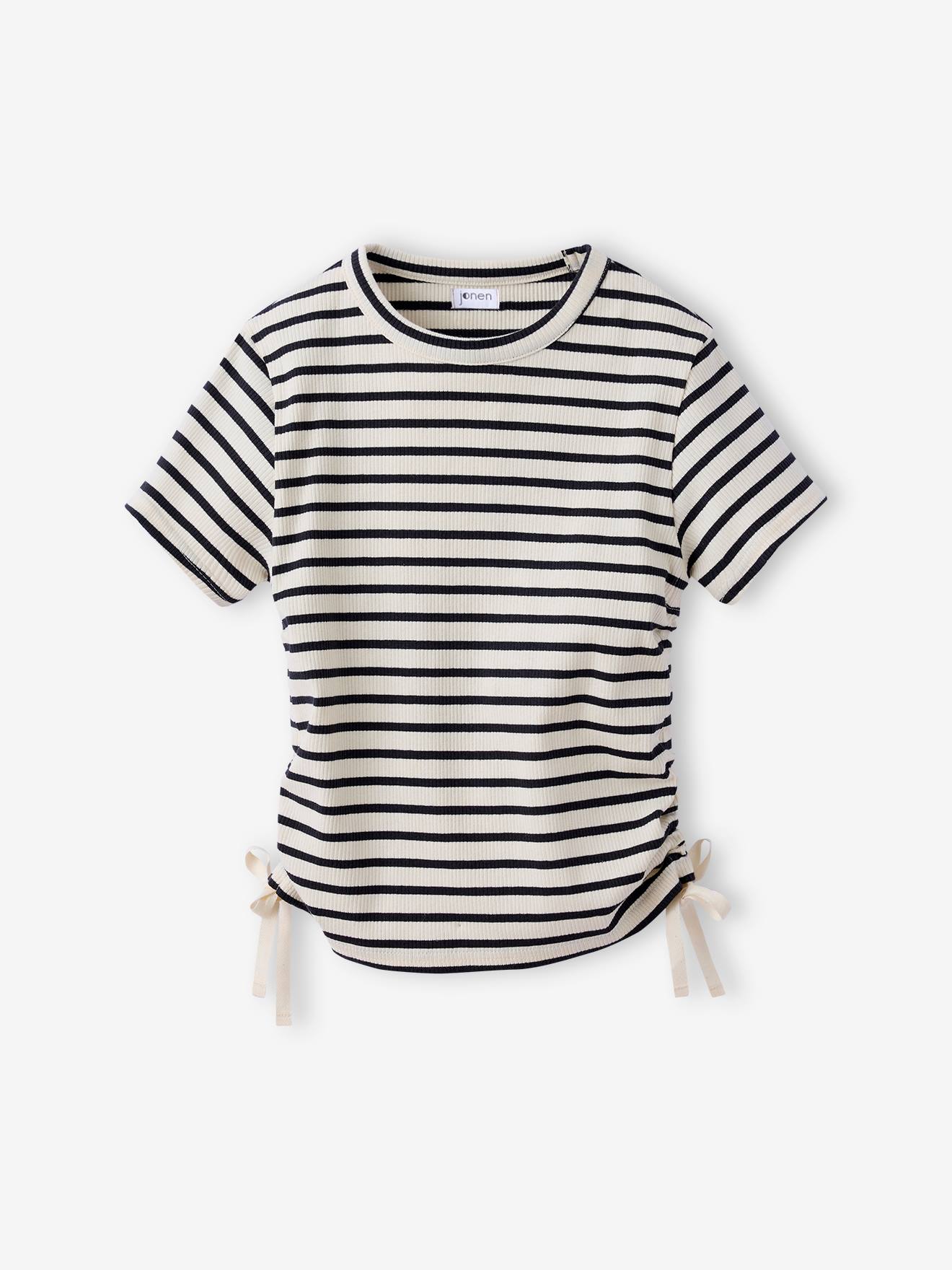 Thumbnail - 2er-Pack Mädchen T-Shirts mit Tunnelzug an der Seite