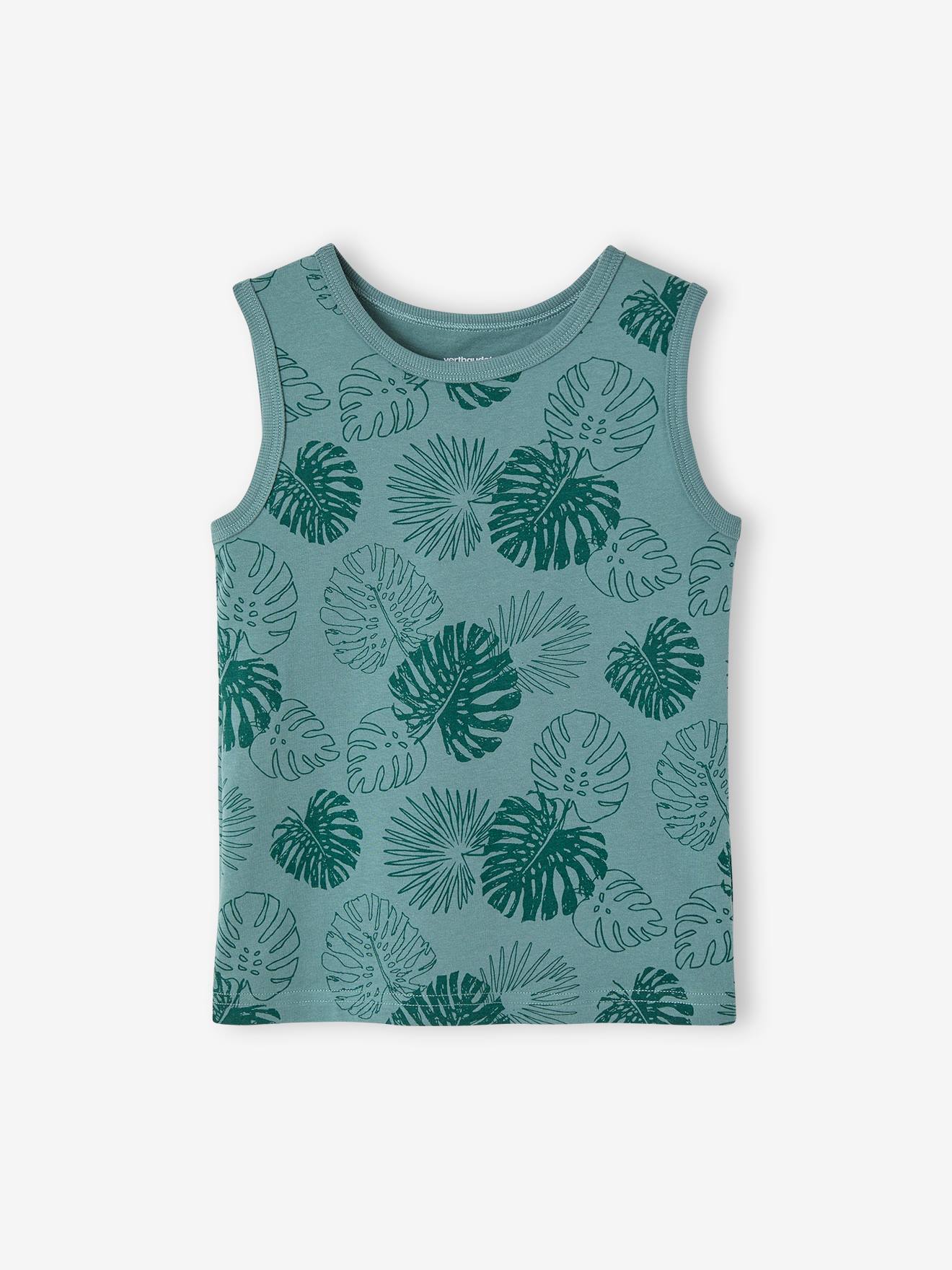 Jungen Trägershirt mit Recycling-Baumwolle grün Gr. 98/104 von vertbaudet