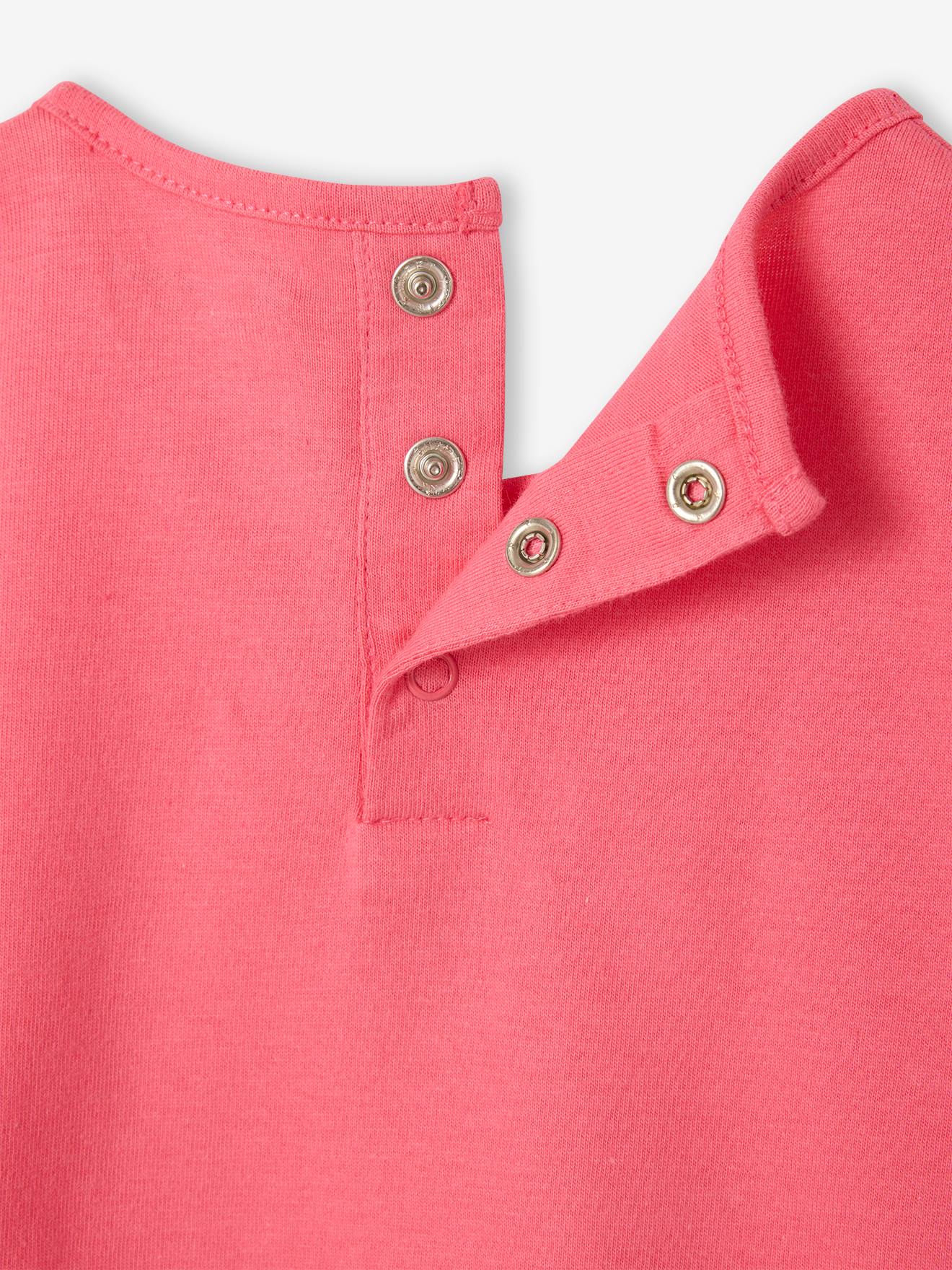 Thumbnail - Bio-Kollektion: Baby T-Shirt mit Volantärmeln und Frucht-Motiv bonbon