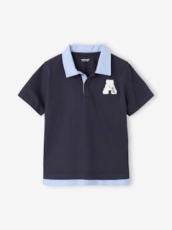 Jungenkleidung-Jungen Poloshirt mit doppeltem Kragen und Recycling-Baumwolle