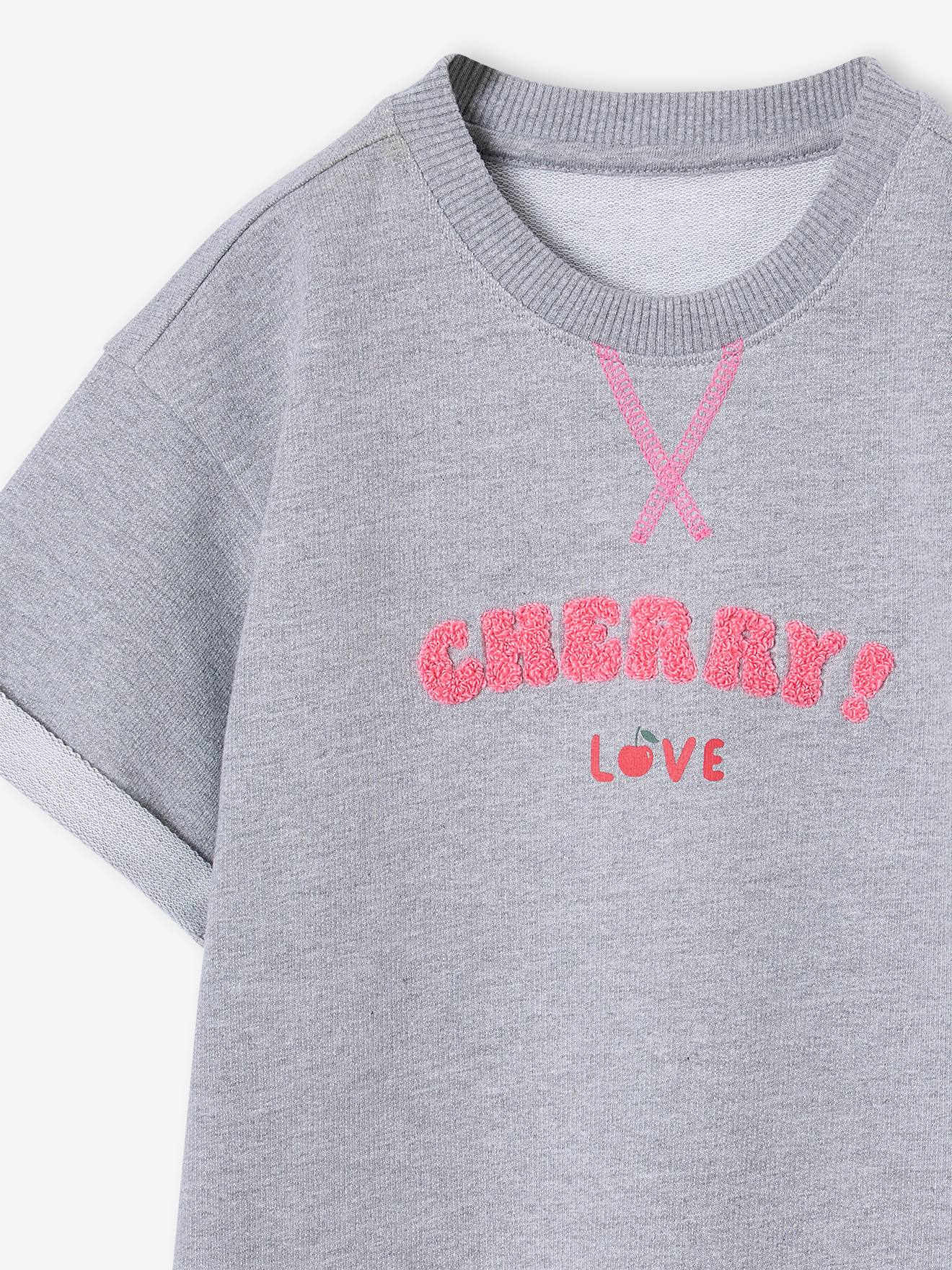 Thumbnail - Leichtes Mädchen Sweatkleid mit Aufdruck