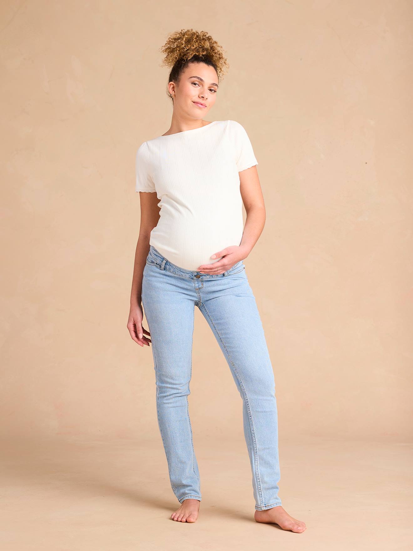 Umstandsjeans Slim-Fit mit abnehmbarem Einsatz ENVIE DE FRAISE Bundweite verstellbar