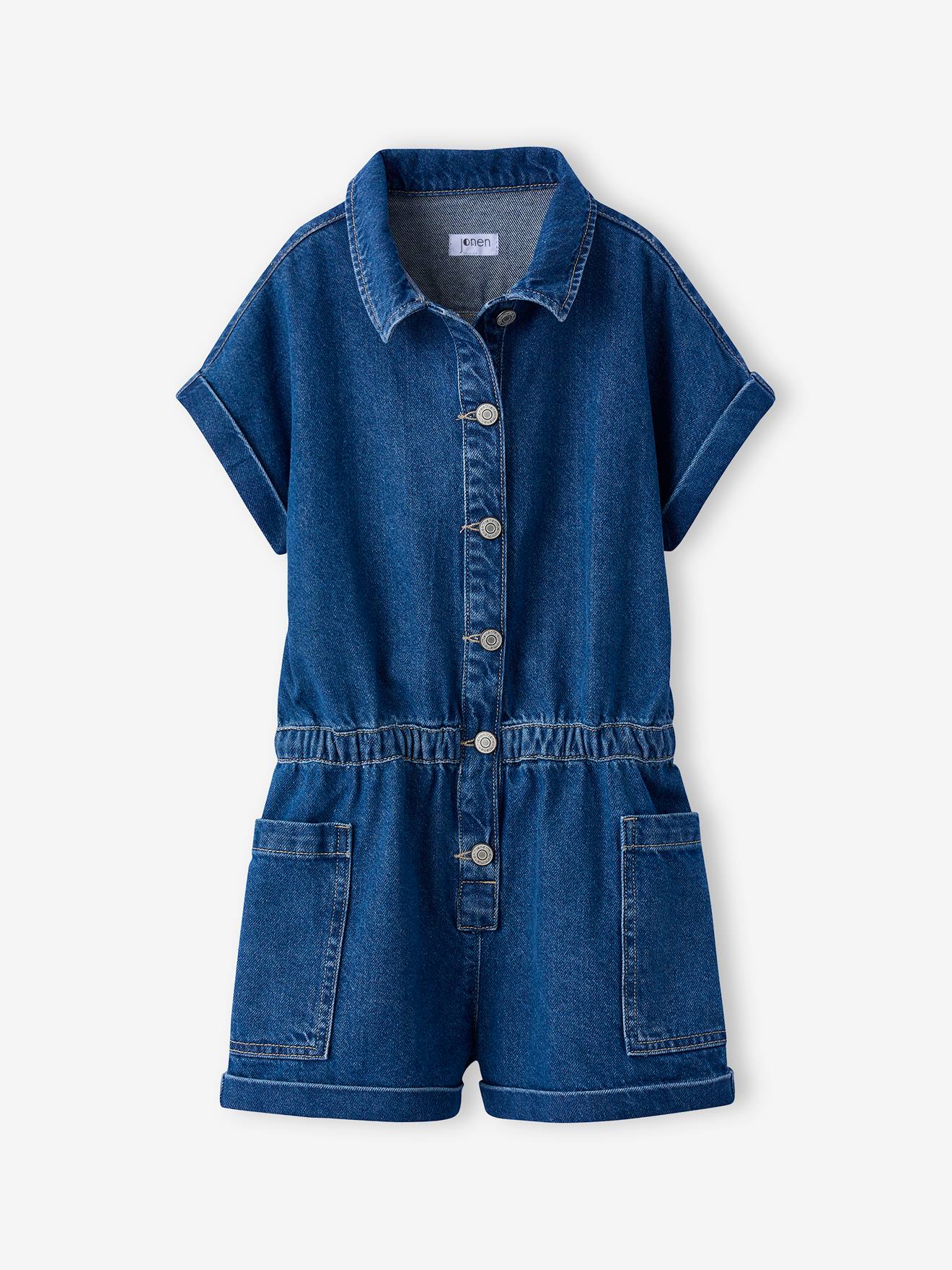 Kurzer Mädchen Jumpsuit aus Denim JONEN mittel