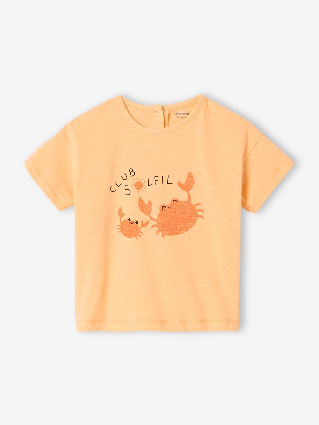 Vertbaudet Bio Baby Shirt COOL BABY - 100% Bio-Baumwolle | Langarm Body Mit Druckknöpfen