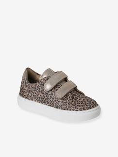 Kinderschuhe-Mädchenschuhe-Sneakers & Turnschuhe-Kinder Ledersneakers mit Klett und Anziehtrick