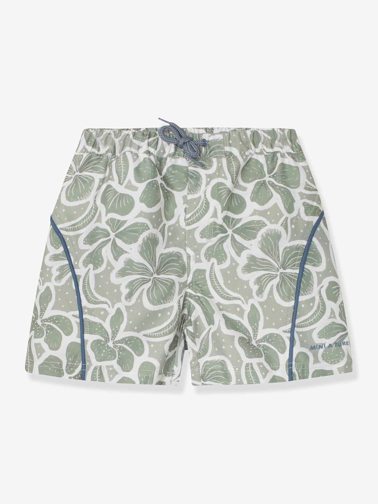 Bedruckte Jungen Boardshorts MATMAKI MINI A TURE grün Gr. 122