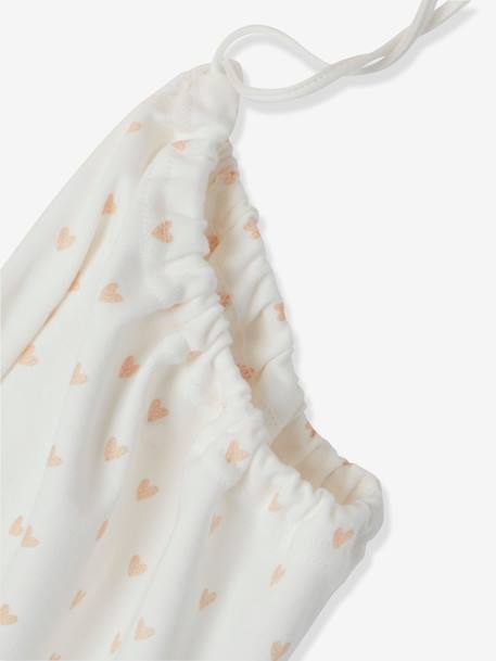 6-teiliges Erstlingsset, Namensstickerei - aprikose/weiß+tinte/weiß - 5