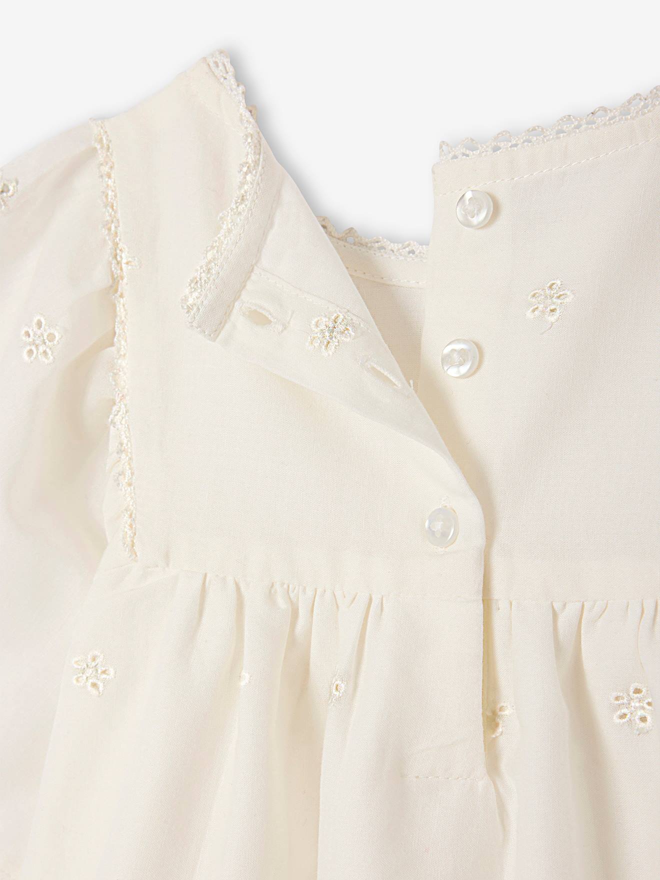 Thumbnail - Baby Bluse mit Lochstickereien