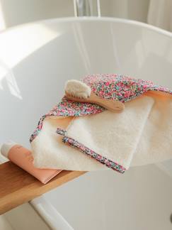 Babymode-Bademäntel & Badecapes-Baby Geschenkset aus Badecape mit Liberty-Stoff & Waschhandschuh ENVIE DE FRAISE