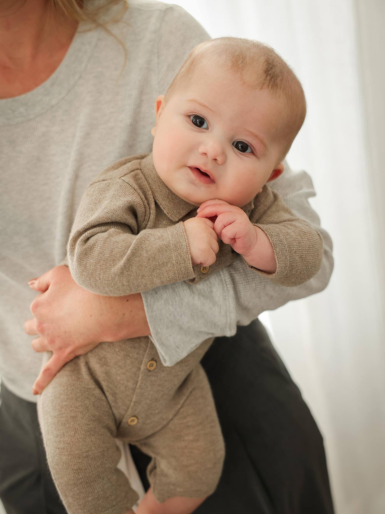 Thumbnail - Baby Overall mit Merinowolle und Kaschmir ENVIE DE FRAISE