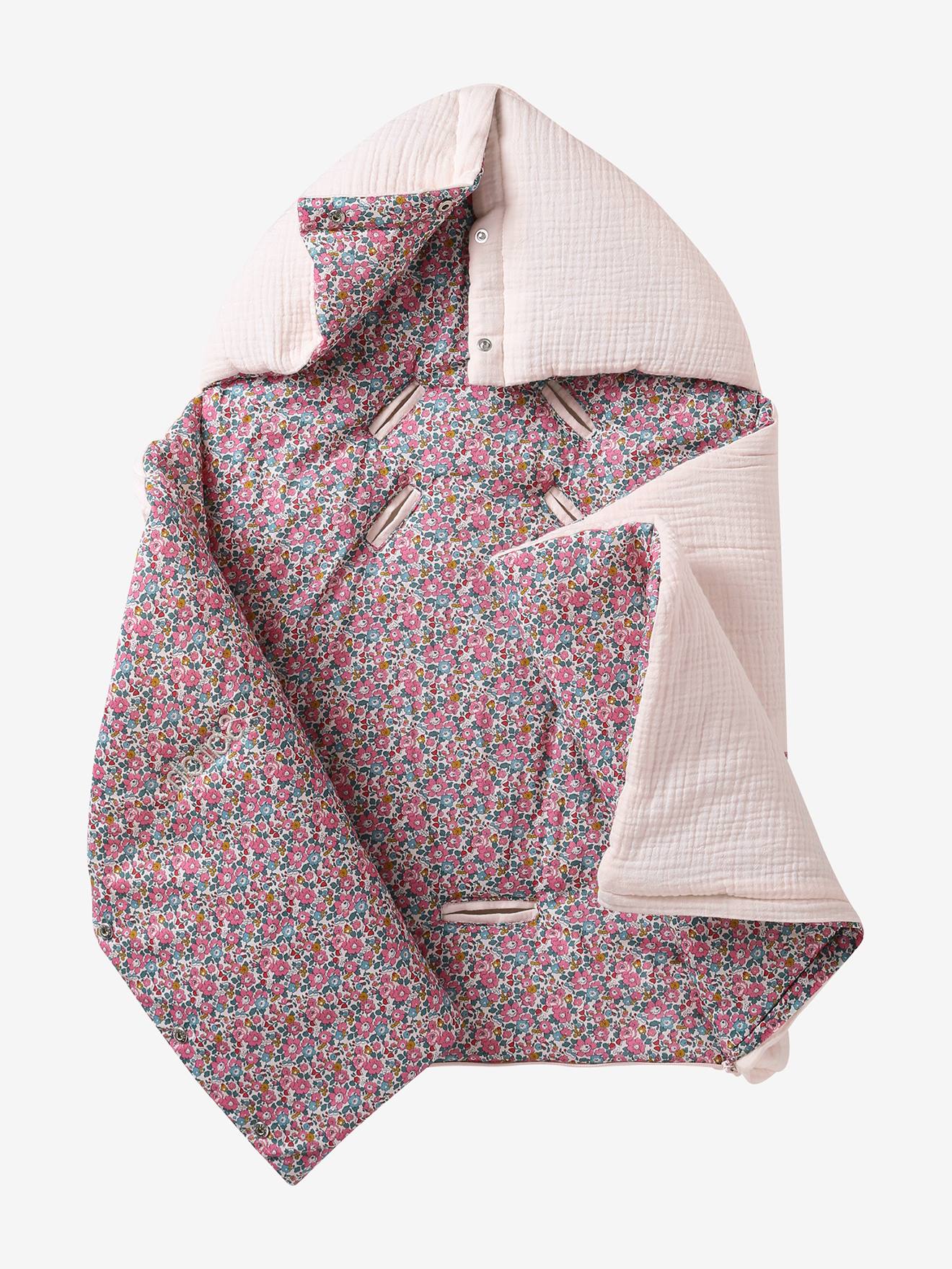 Thumbnail - Bio-Kollektion: Baby Ausfahrsack aus Musselin ENVIE DE FRAISE mit Recycling-Polyester hell