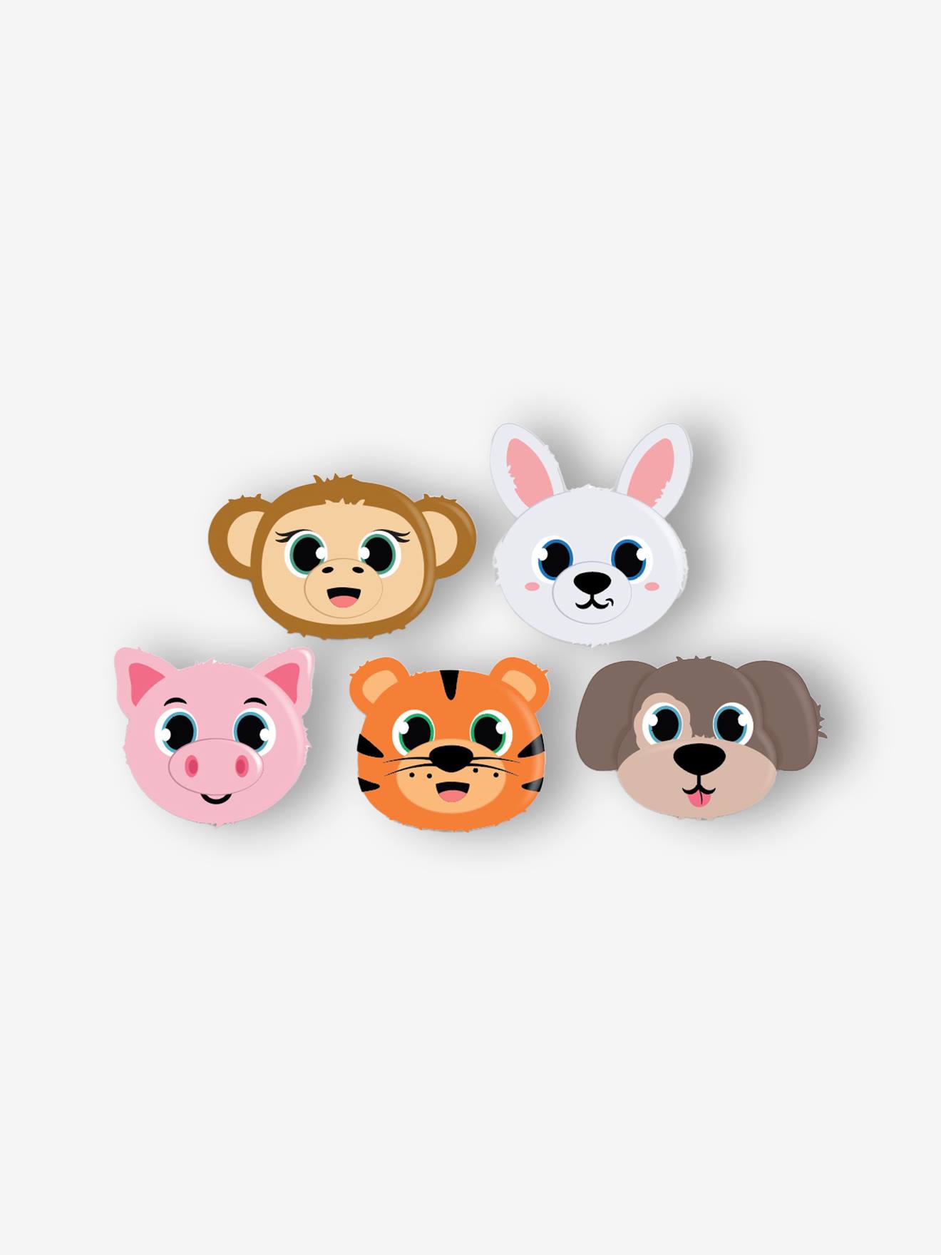 Thumbnail - 5er-Pack Kinder Schuhanstecker Jibbitz Fuzzy Animal CROCS