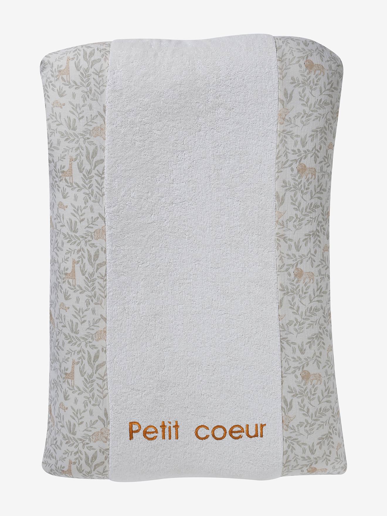 Bezug für Wickelauflage, Musselin/Frottee, personalisierbar beige von vertbaudet