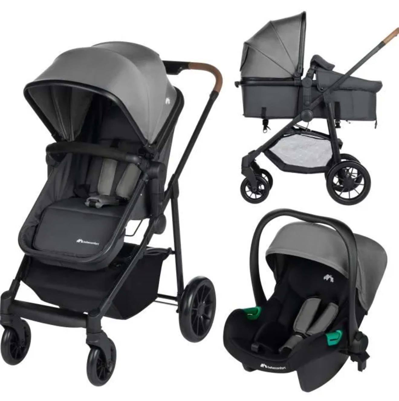 Bb confort 3-in-1 Kinderwagen HAZE mit i-Size  Sitz umwandelbar in  Babywanne und Babyschale (Cosi) in tinted gray