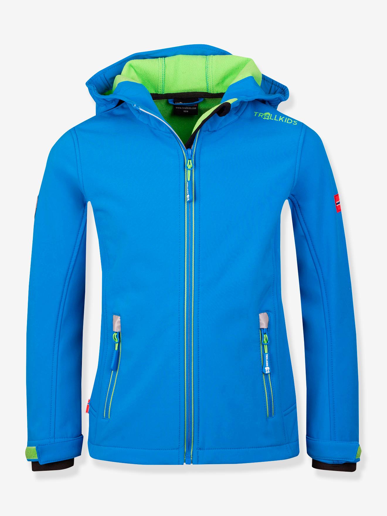 Warme Kinder Softshell-Jacke TROLLFJORD TROLLKIDS blau Gr. 152