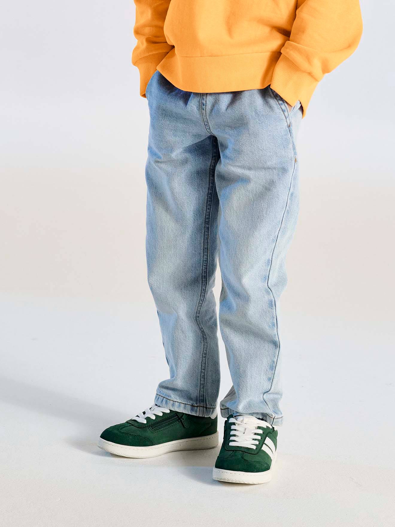 Weite Jungen Jeans mit Dehnbund und Kordelzug