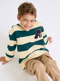 Jungenkleidung-Pullover, Strickjacken, Sweatshirts-Sweatshirts-Jungen Sweatshirt mit Frottee-Patch