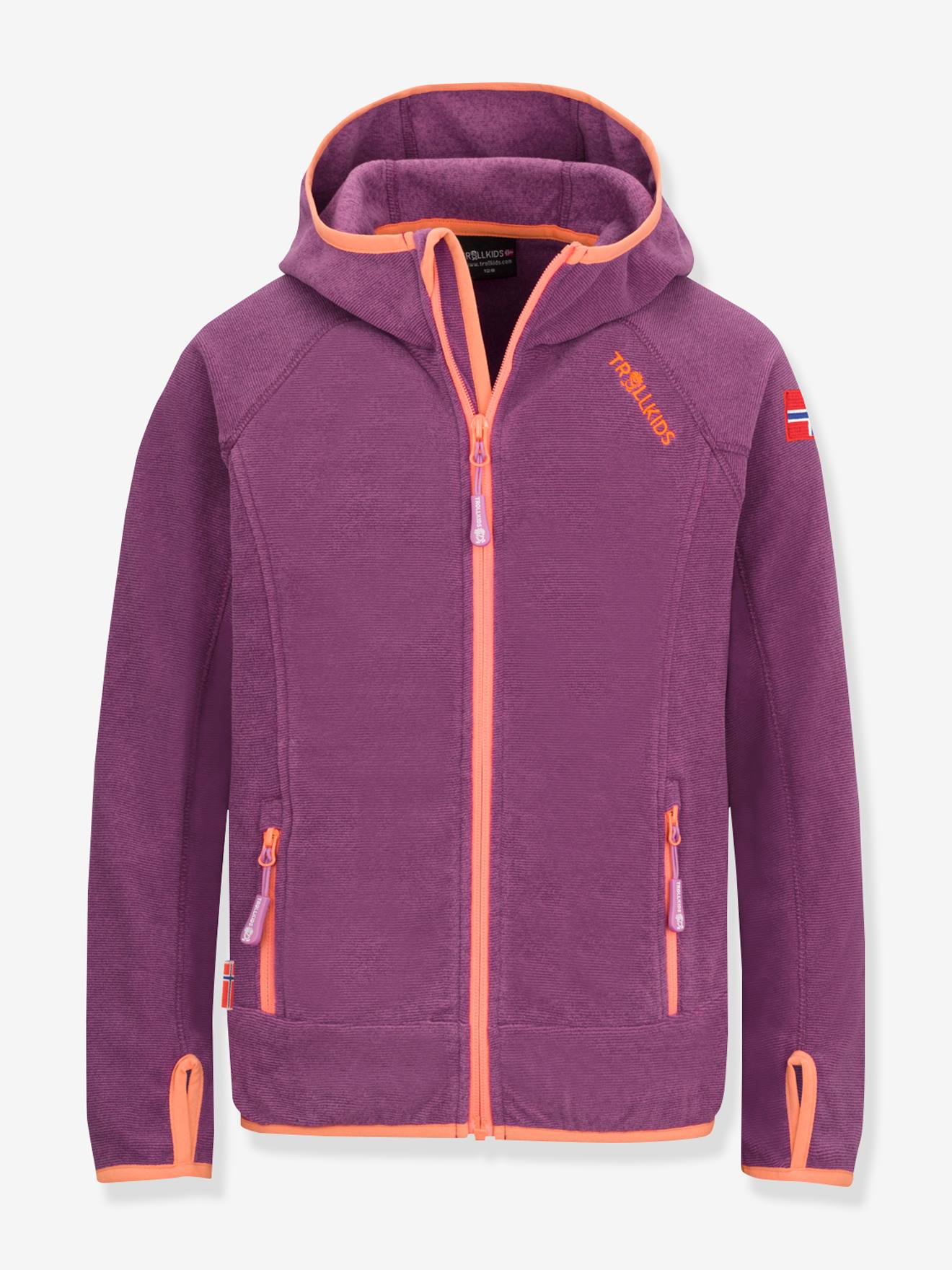Mädchen Kapuzen-Fleecejacke SANDEFJORD TROLLKIDS malve Gr. 116