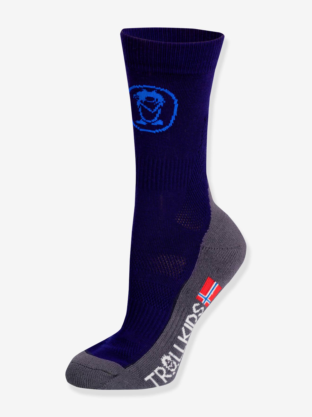 2er-Pack Kinder Trekking-Socken Mid Cut TROLLKIDS blau Gr. 35/38