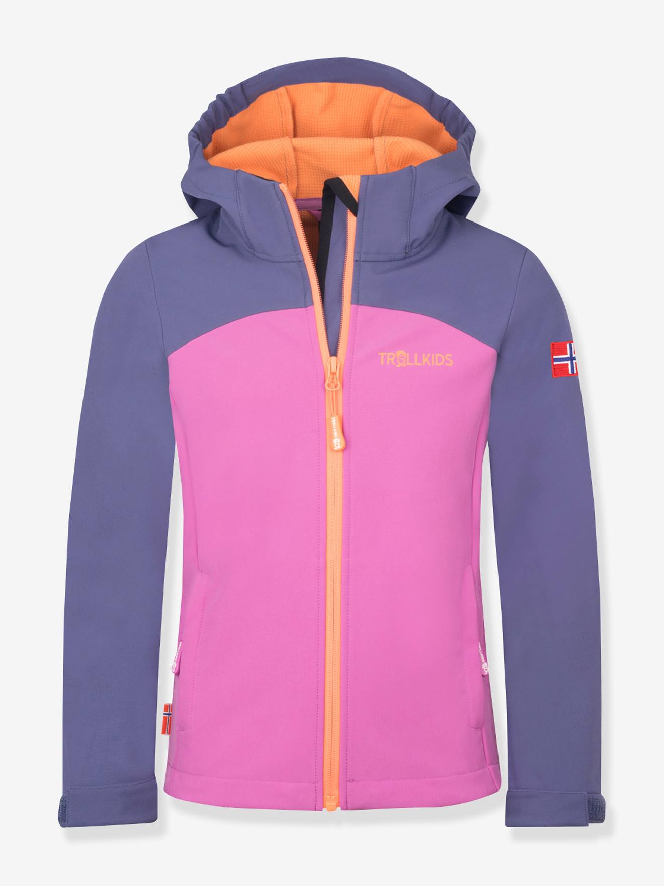 Mädchen Softshell-Jacke KRISTIANSAND XT TROLLKIDS mit Fleecefutter violett Gr. 98/104