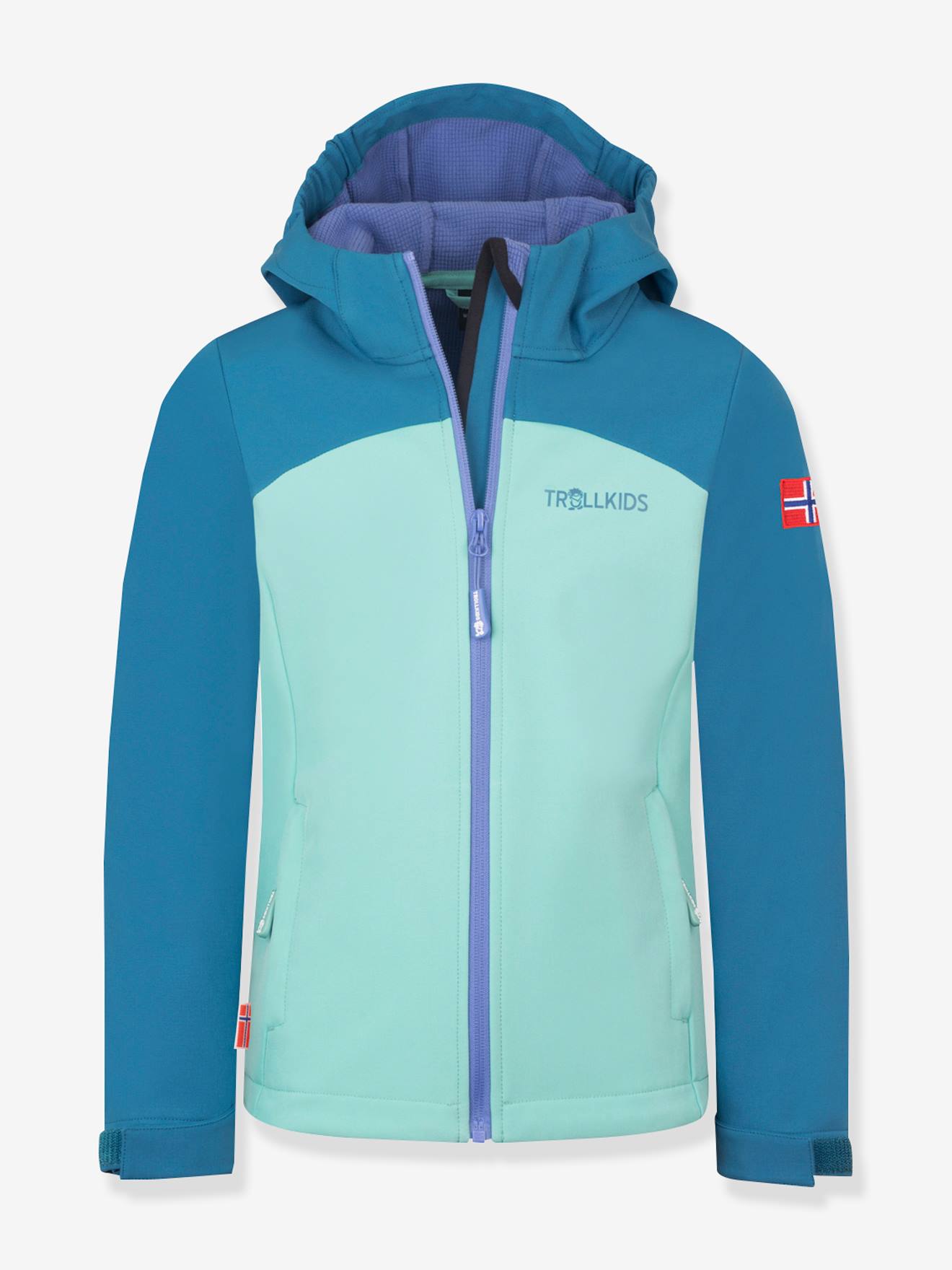 Mädchen Softshell-Jacke KRISTIANSAND XT TROLLKIDS mit Fleecefutter türkis Gr. 98